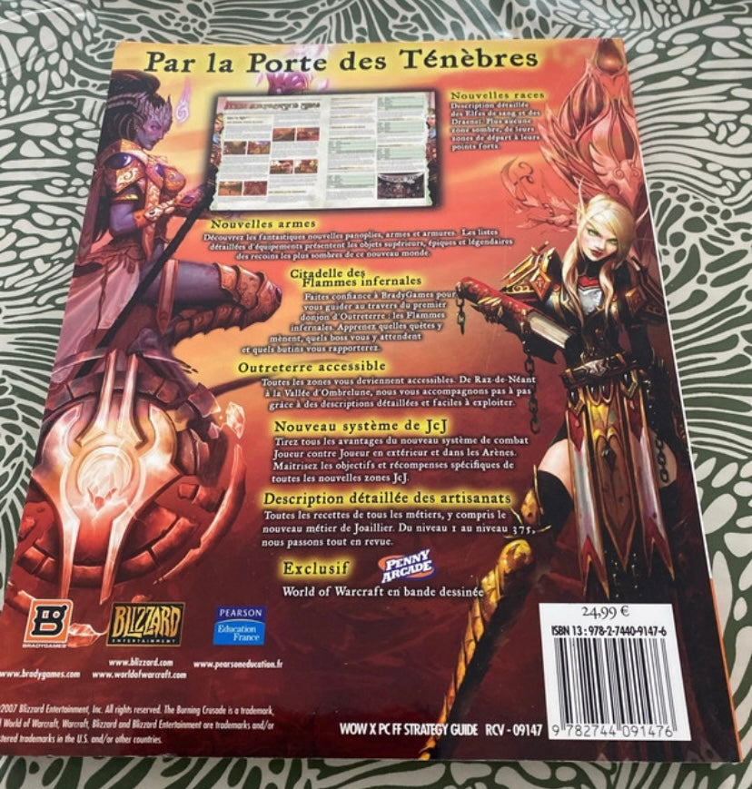 Livre jeu World of Warcraft The Burning Croisade. Notices quêtes d’outreterre