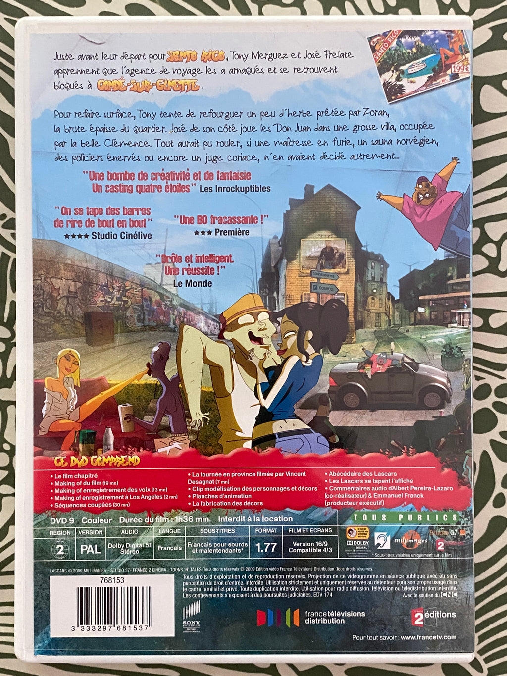 DVD dessin animé. Lascars.