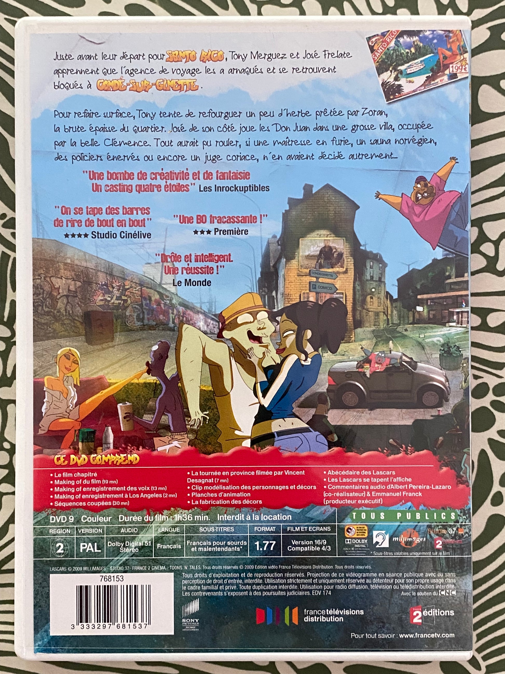 DVD dessin animé. Lascars.