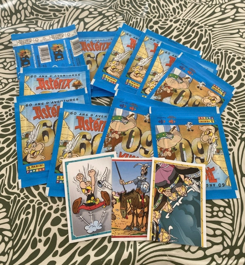 Astérix et Obelix images panini carrefour Lot de 11 paquets neufs et 3 images