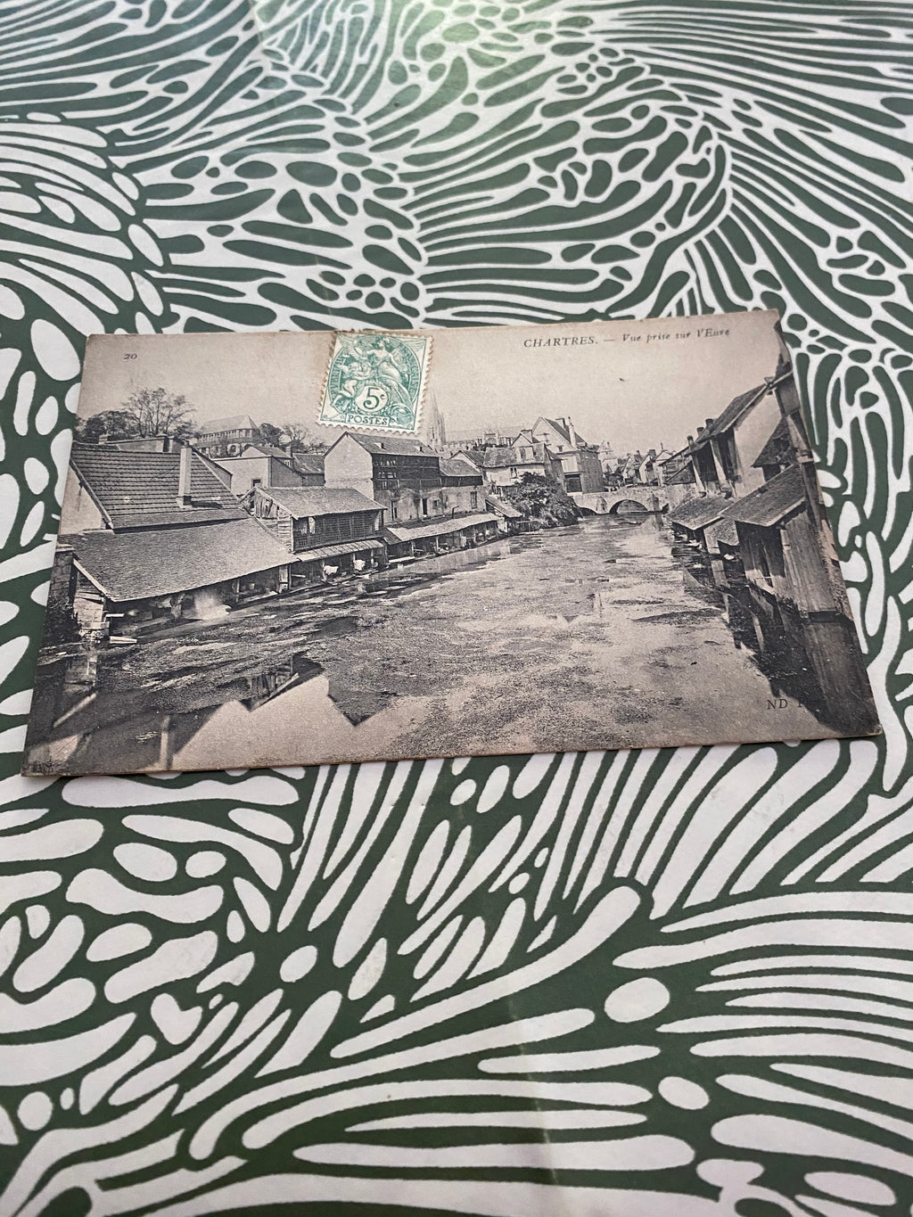 Carte postale ancienne Chartres vue prise sur l’Eure