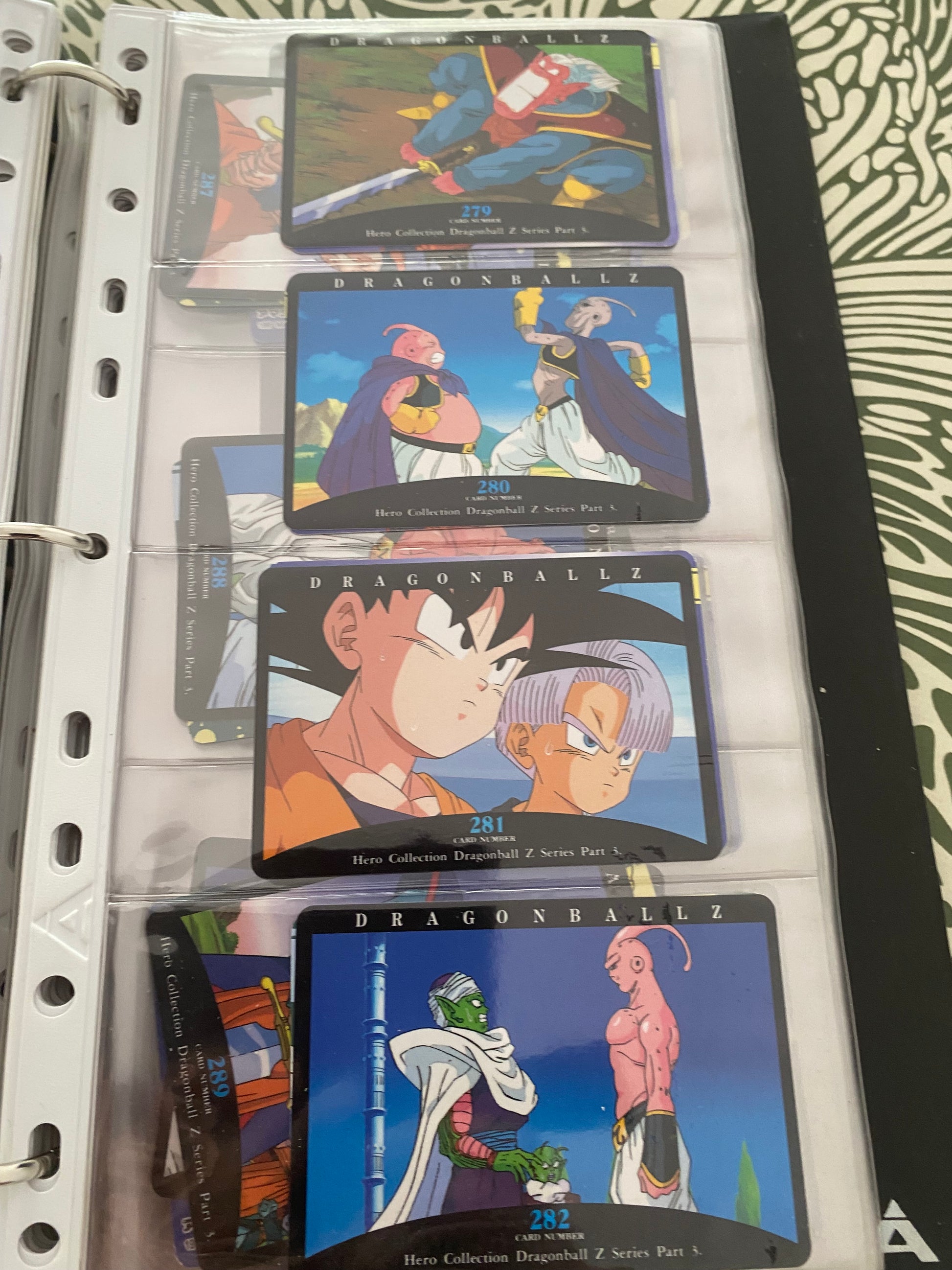 Dragon Ball Z part 3 cartes de collection numéro 279.280.281.282 Lot de 4