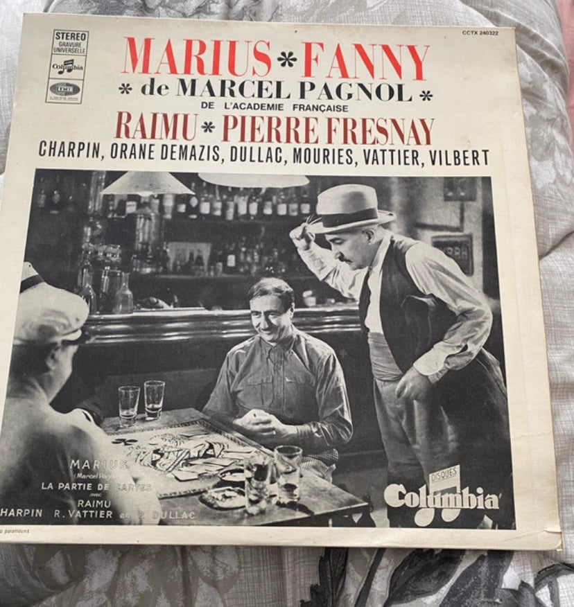 Disque vinyle 33 tours Marius. Fanny. Marcel Pagnol.