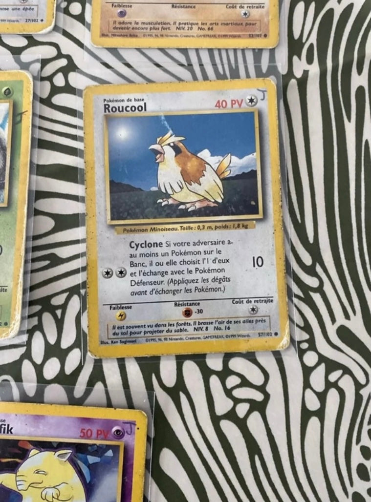 Cartes de collection anciennes Pokémon 1ere génération Nintendo 1999 Lot de 11
