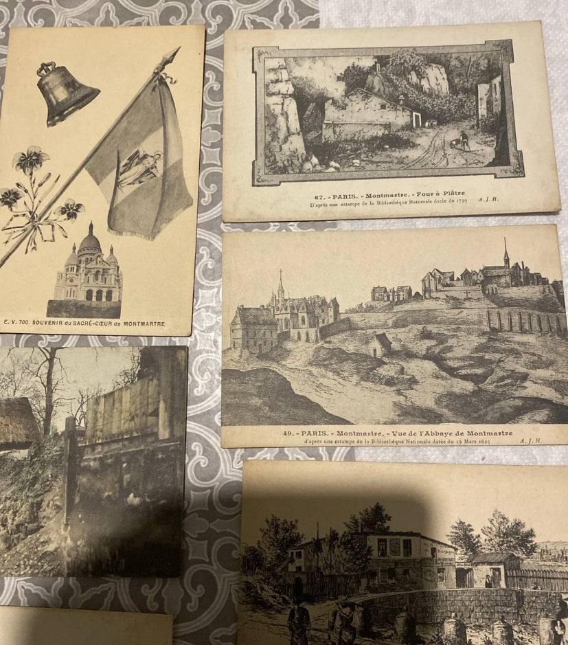 Cartes postales anciennes Montmartre Lot de 13