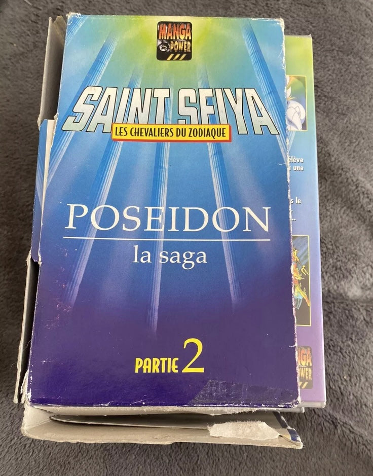 Coffret cassettes vidéo Manga Les Chevaliers du zodiaque Poseidon numéro 5-6-7-8