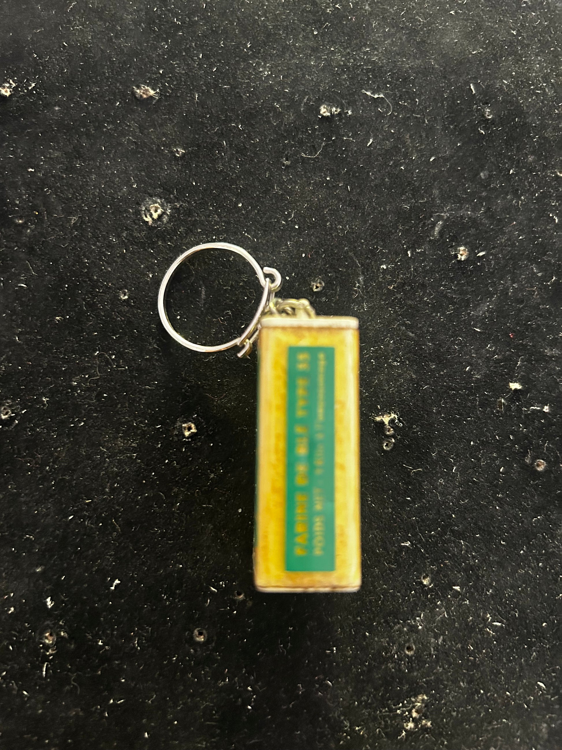 Porte clefs ancien Farine du moulin vert