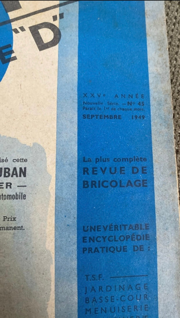 Magazine ancien Système D revue de bricolage. Scie à ruban