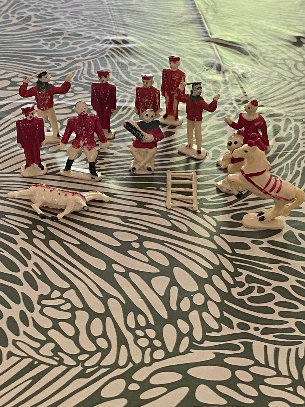 Figurines publicitaires Café Nadi. Rare et anciens. Personnages de cirque Lot de 12 année 50