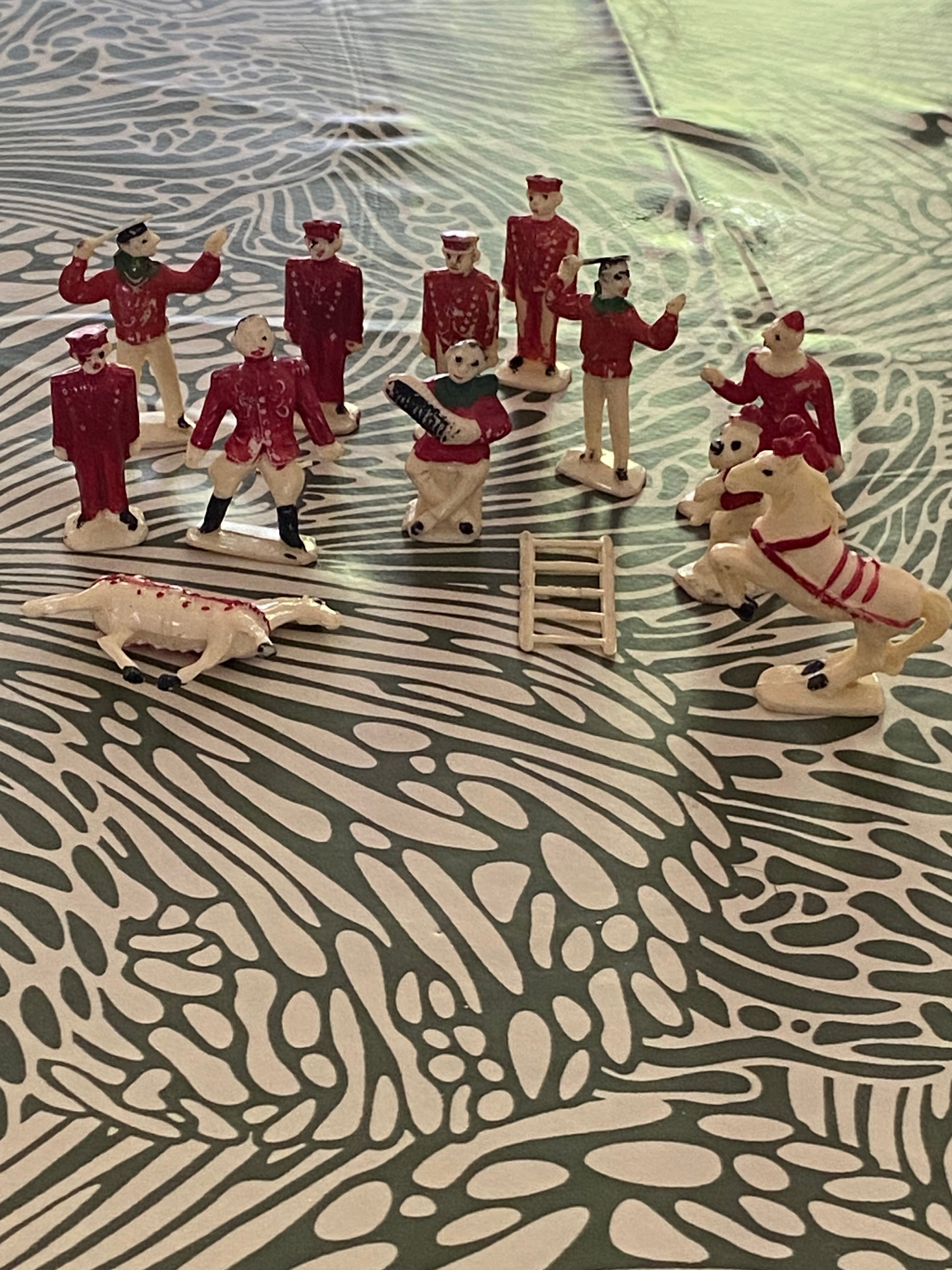 Figurines publicitaires Café Nadi. Rare et anciens. Personnages de cirque Lot de 12 année 50