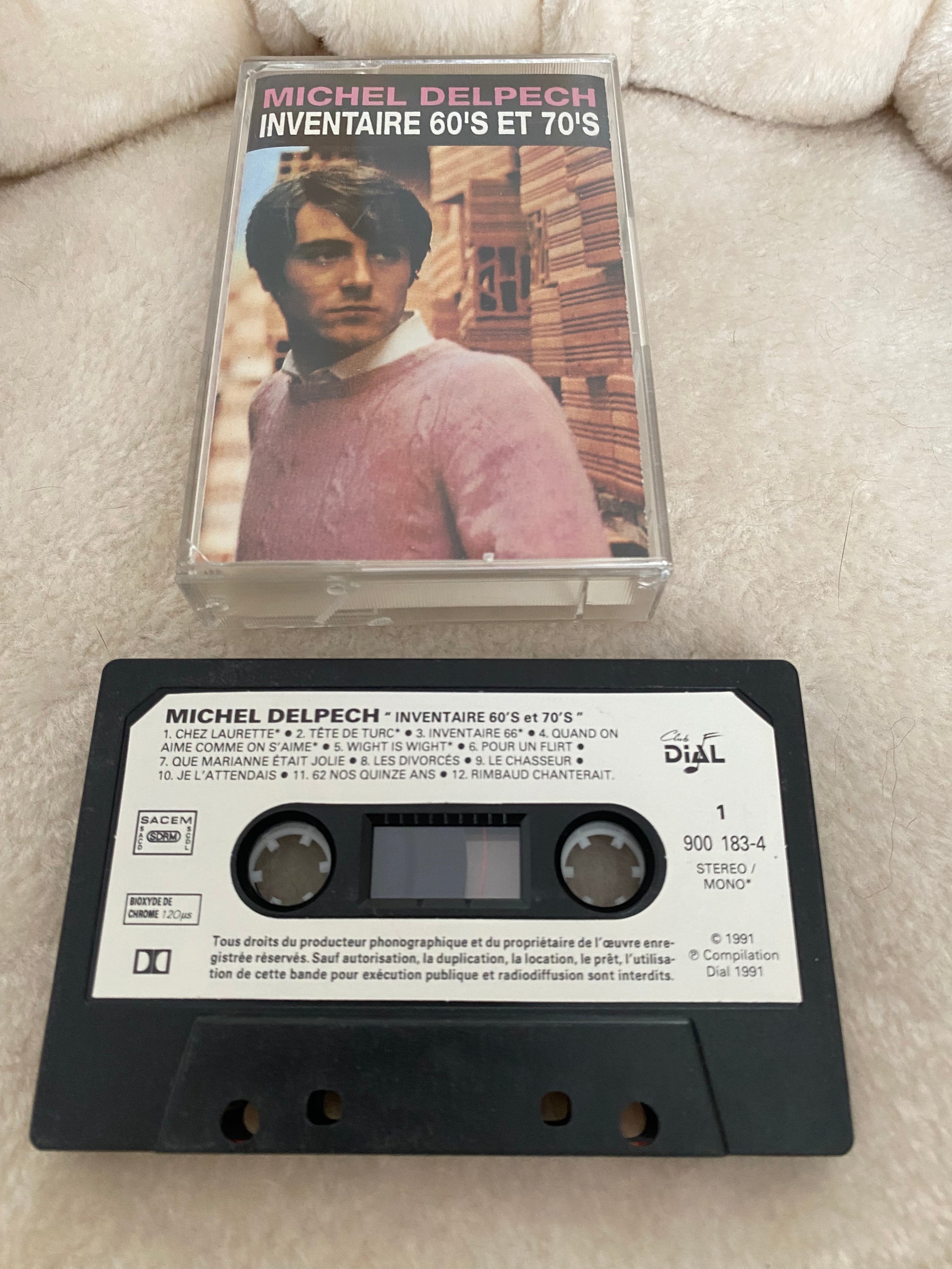 Cassette audio Michel Delpech inventaire 60 70