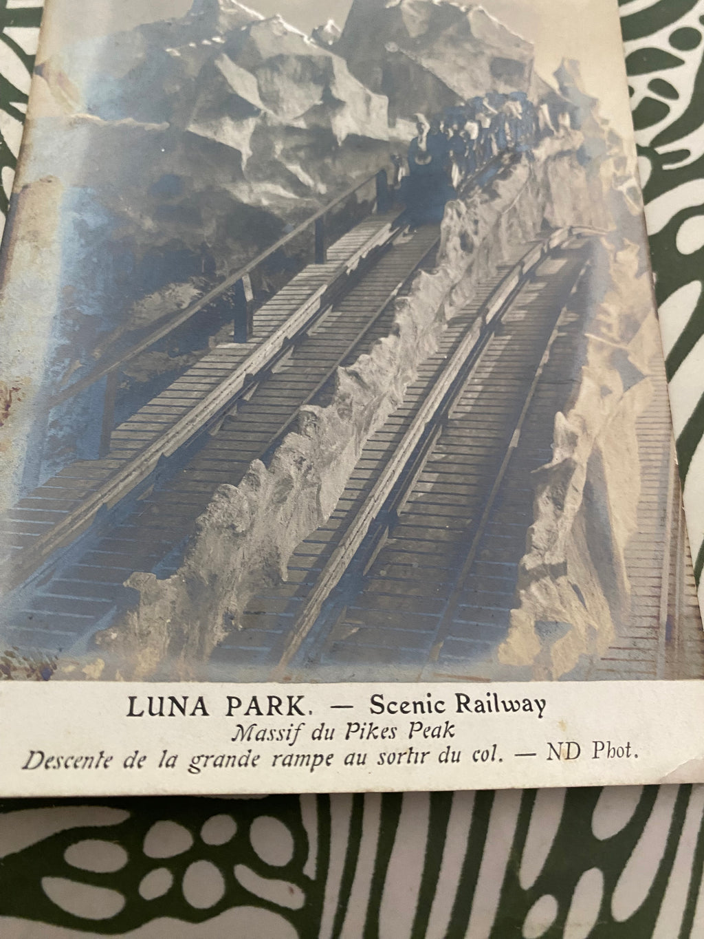Carte postale ancienne Luna Park. Scenic Railway