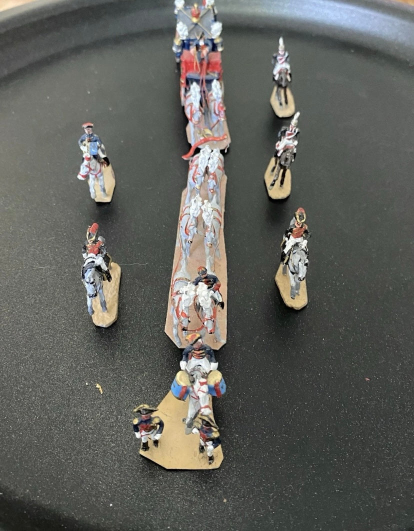 Figurines anciennes CBG Mignot Carrosse Le Sacre de Napoléon en plomb. Petite taille voir Photos