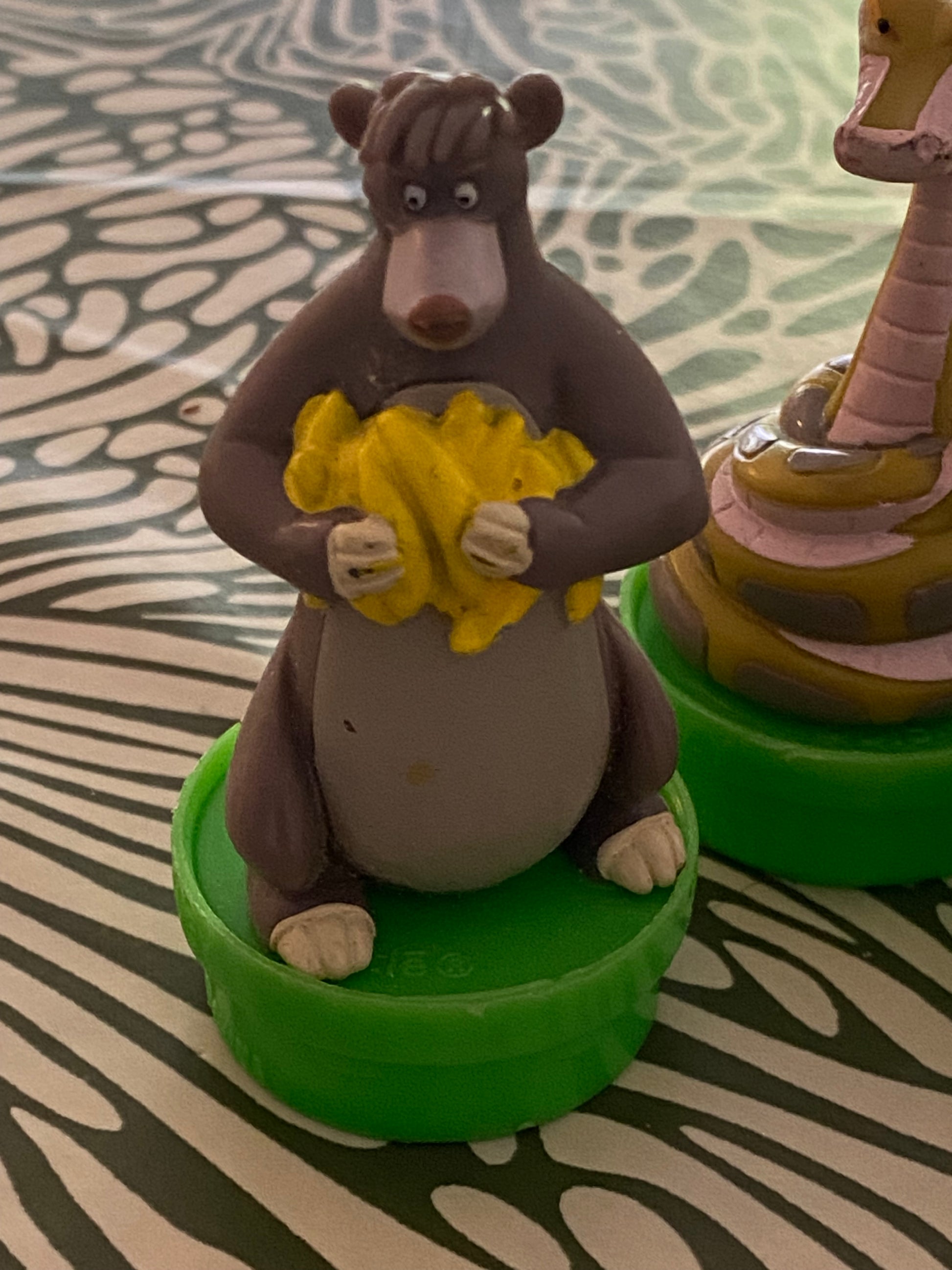 Figurines anciennes Le livre de la Jungle. Bouchons Smarties Nestlé Lot de 3.
