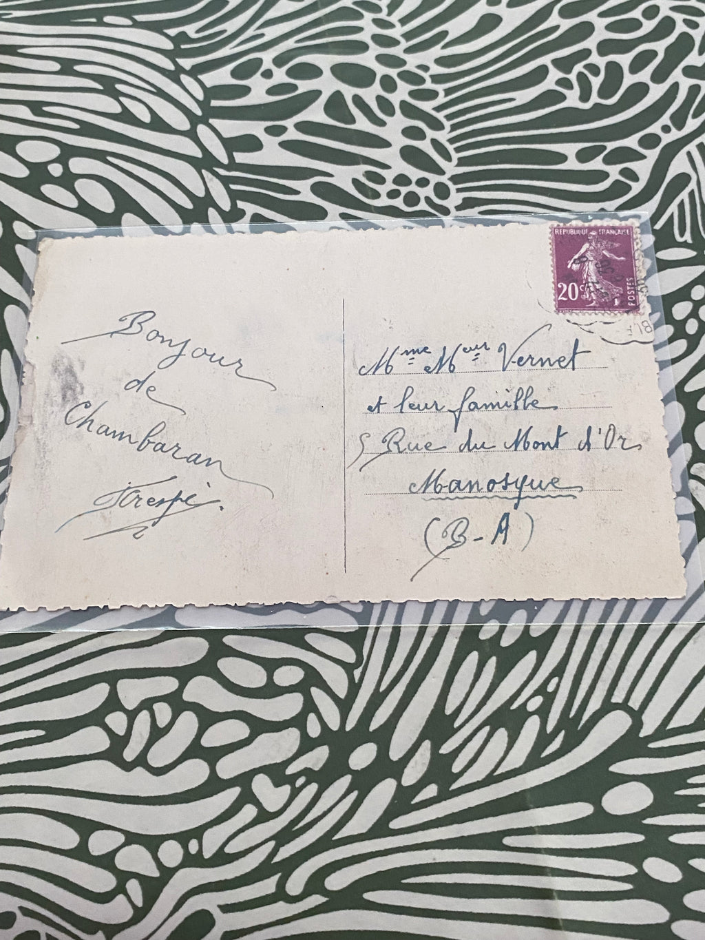 Carte postale ancienne. 504ieme régiment C. C. Un char en évolution. Dans une pochette de protection