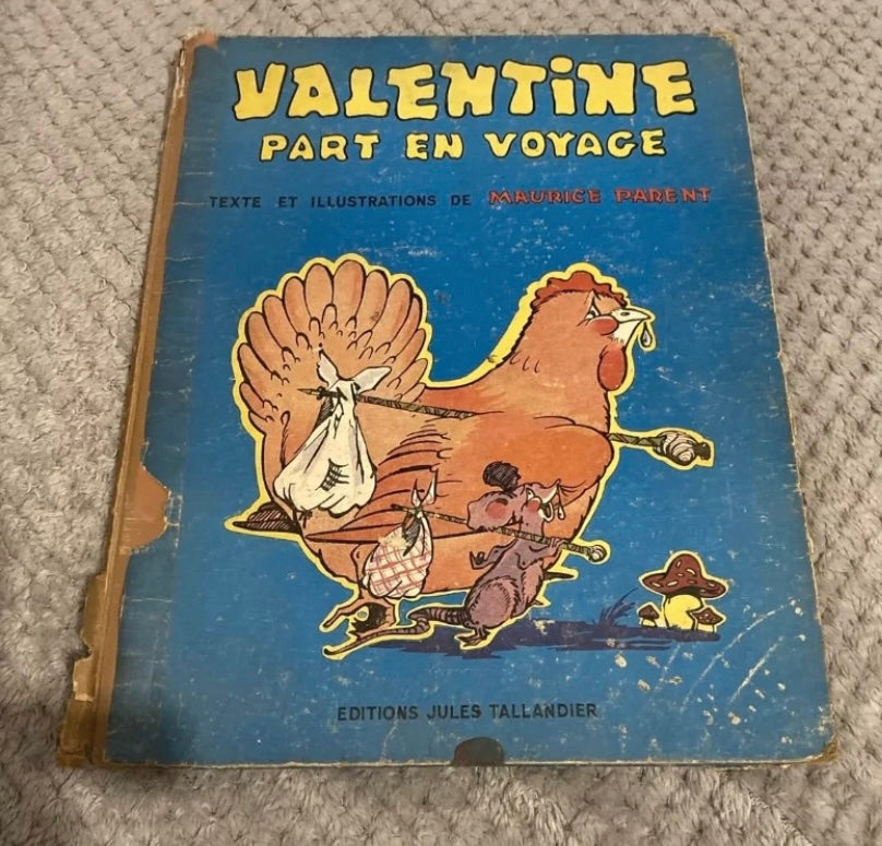 Livre enfant ancien Valentine part en vacances. M. Parent 1951