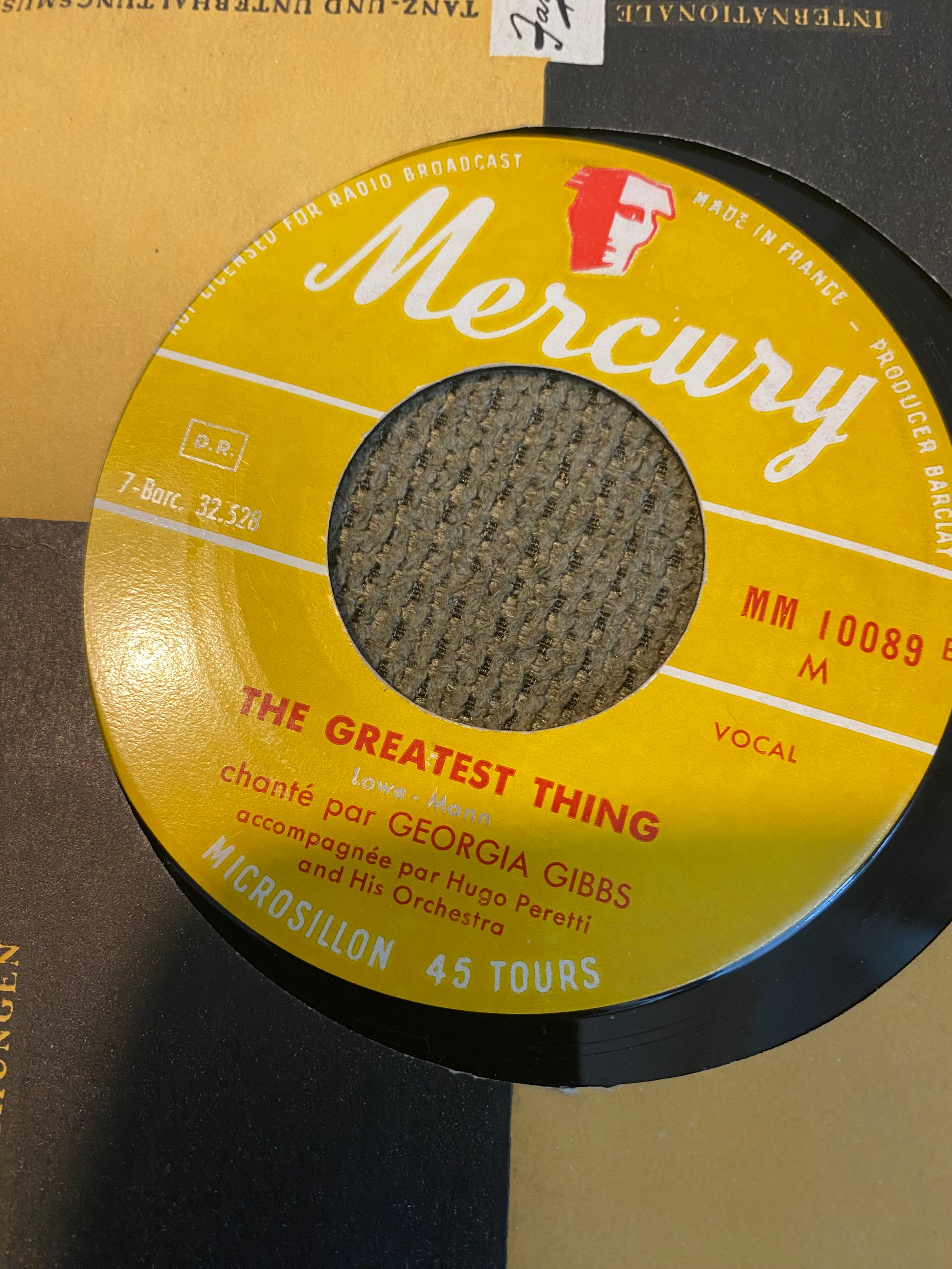 Disque vinyle 45 tours Rock Right georgia gibbs. The greatest thing