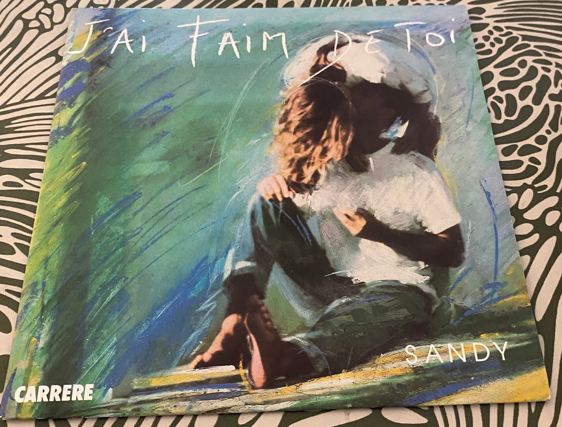 Disque vinyle 45 Tours Sandy. J’ai faim de toi