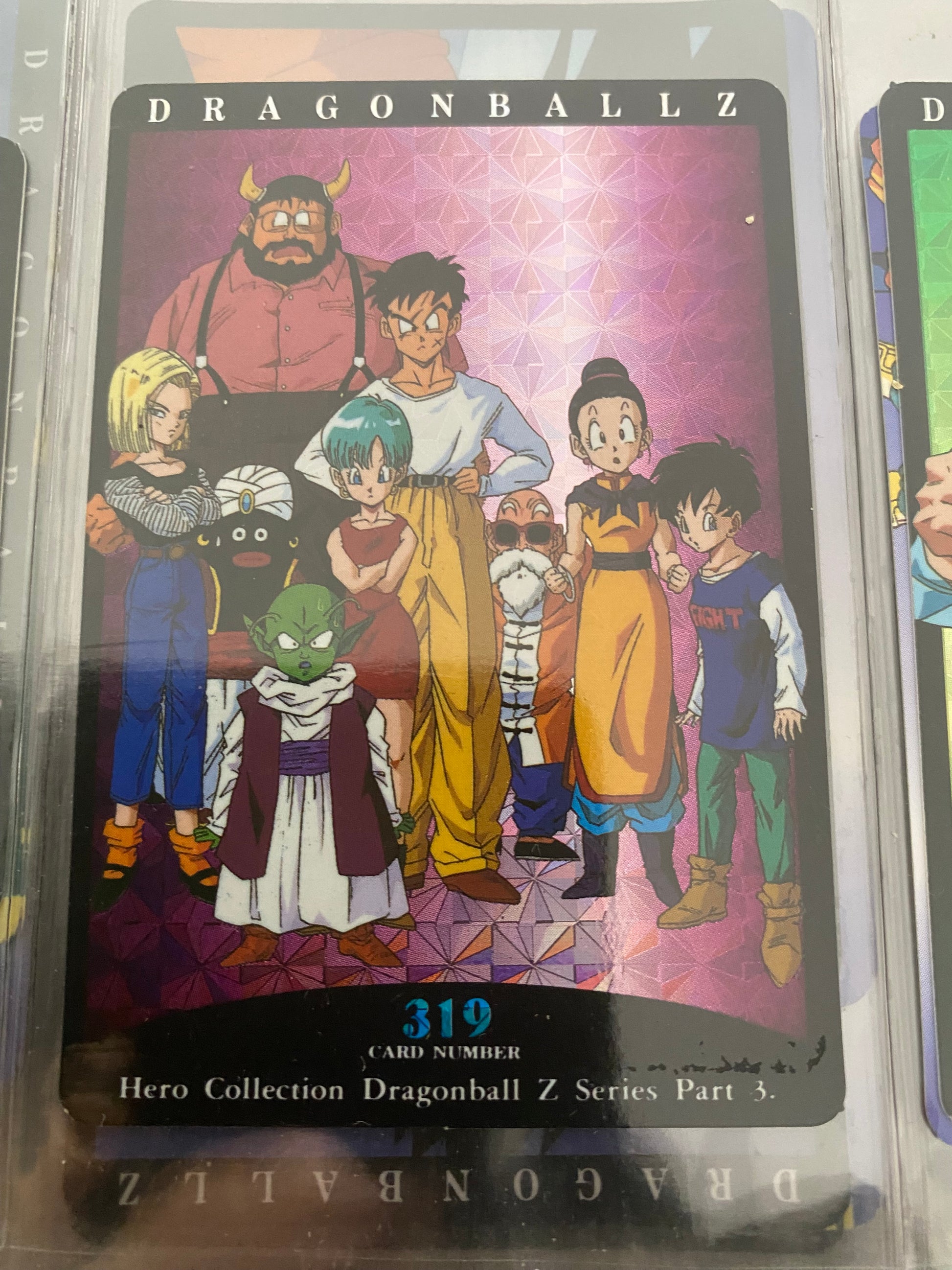 Dragon Ball Z part 3 carte de collection brillante numéro 319