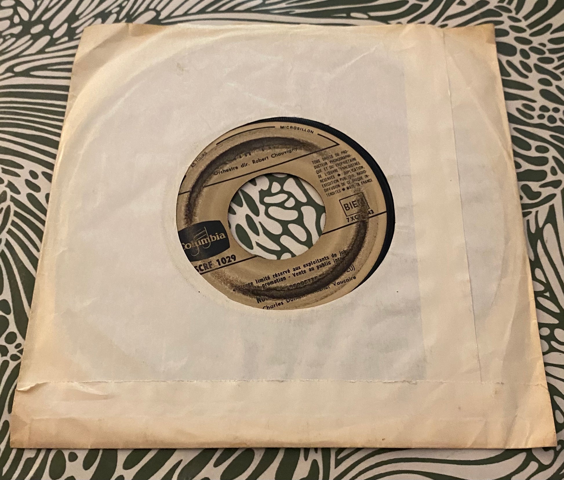 Disque vinyle 45 tours Edith Piaf. Mon manège à moi