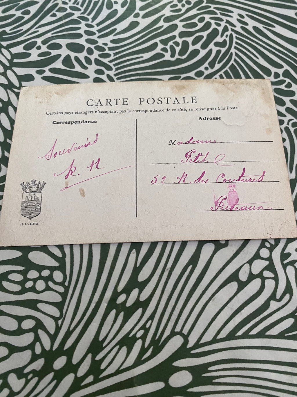 Carte postale ancienne savigny Sur Orge. Le Château vu du Parc.