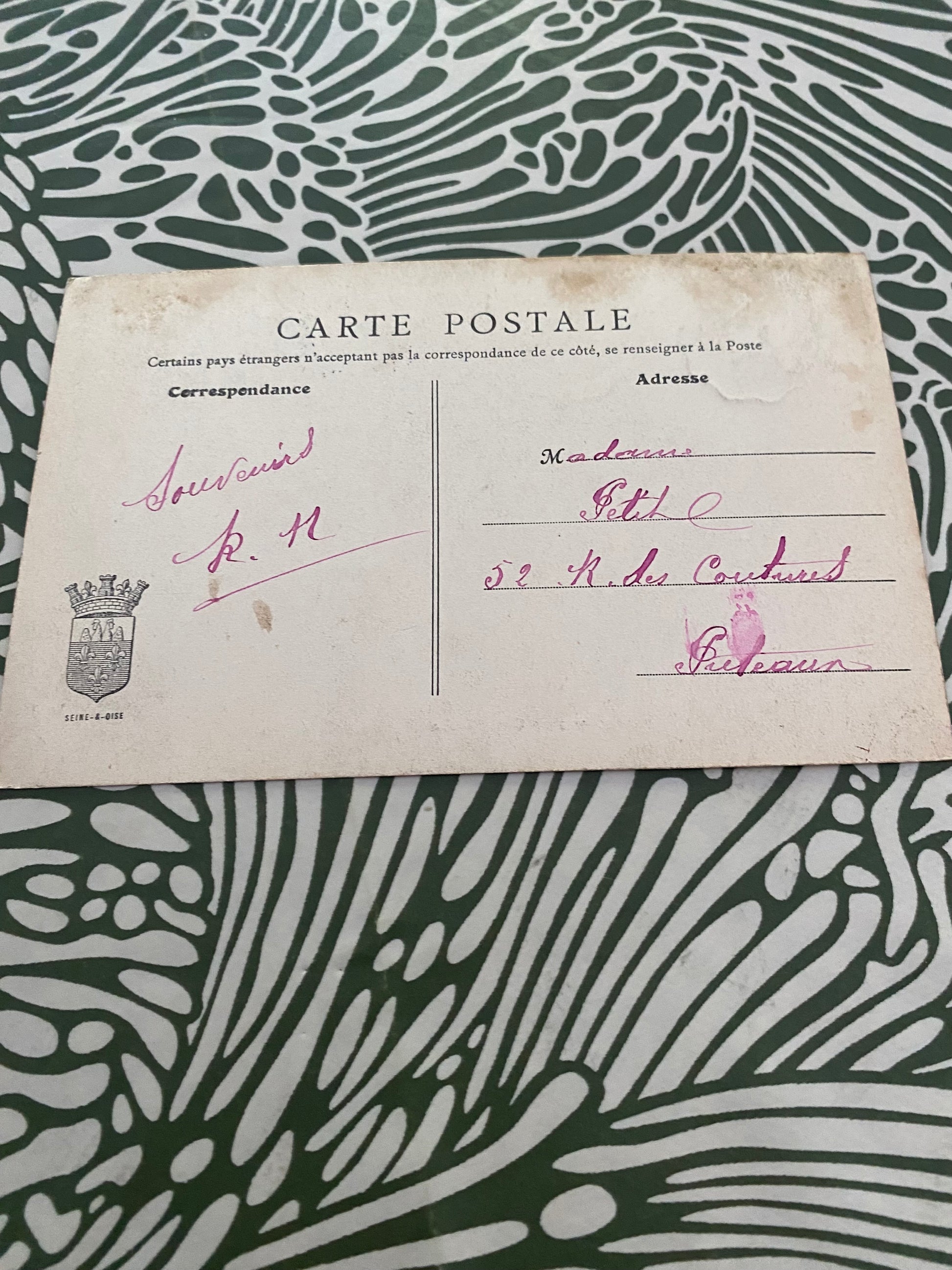 Carte postale ancienne savigny Sur Orge. Le Château vu du Parc.