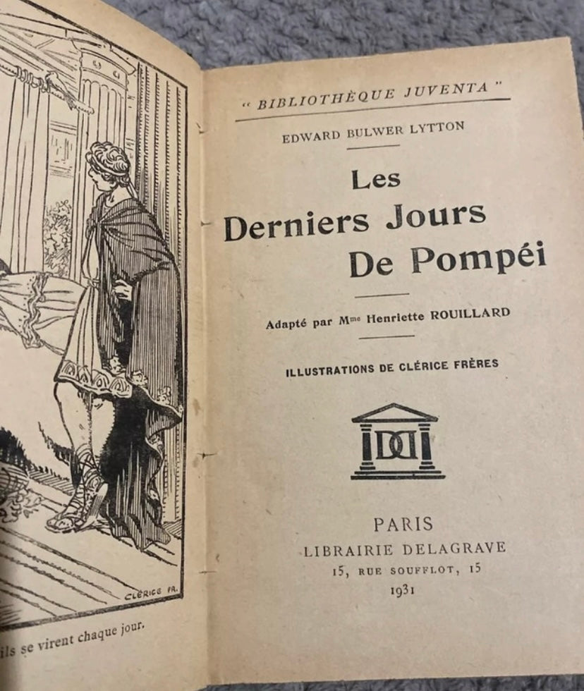 Livre ancien. Les derniers jours de Pompéi 1931