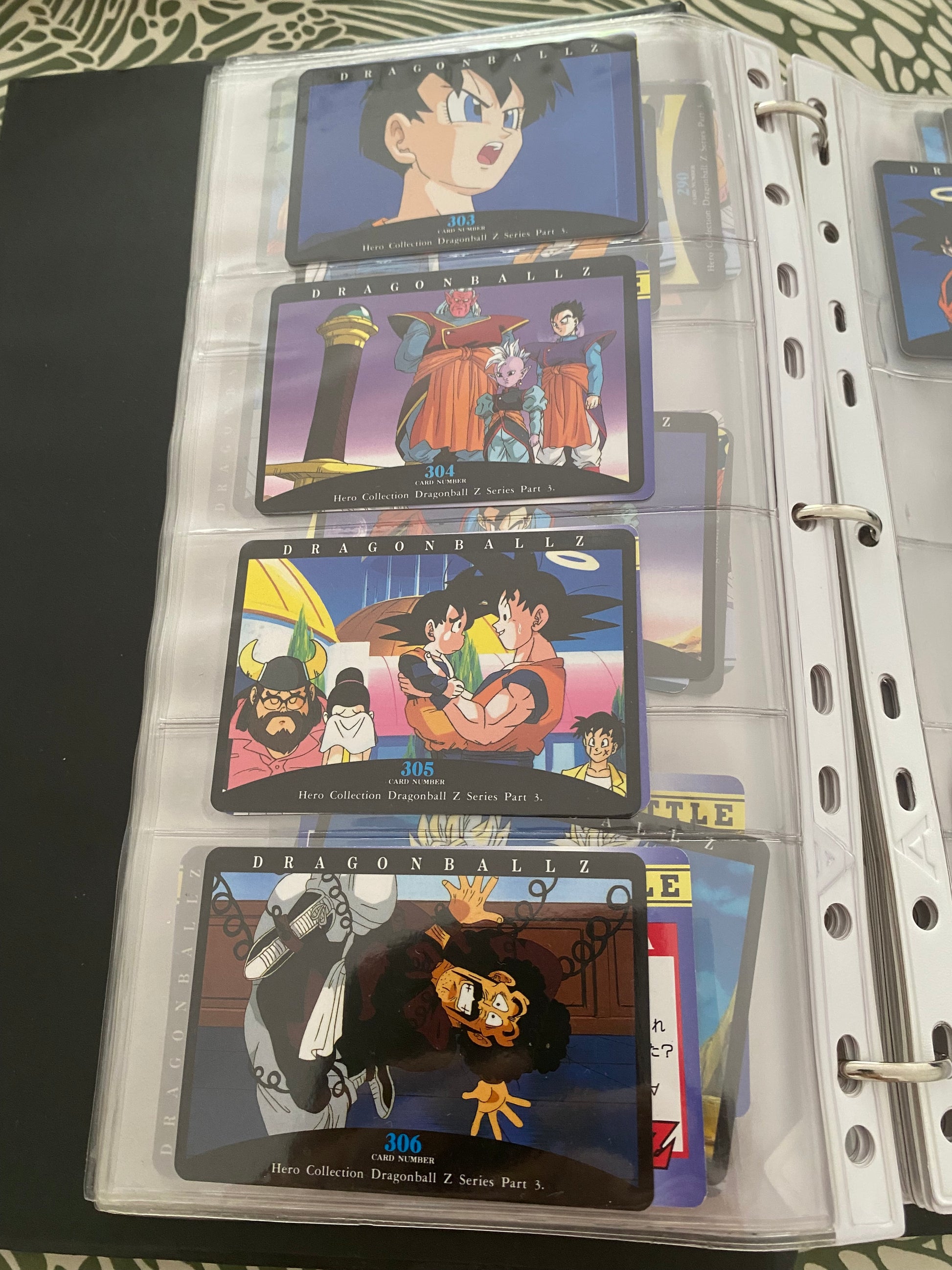 Dragon Ball Z part 3 cartes de collection numéro 303.304.305.306 Lot de 4
