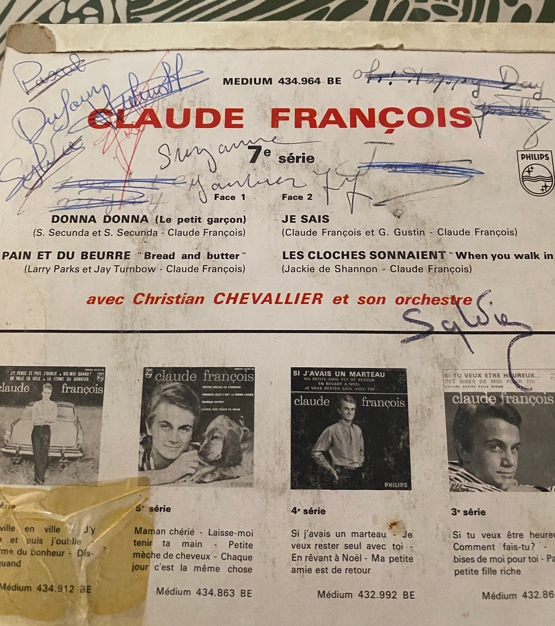 Disque vinyle 45 tours Claude François Donna Donna