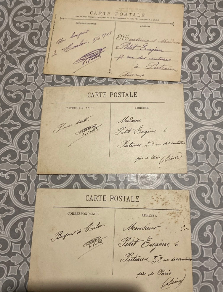 Cartes postales anciennes Sous Marin Lot de 3.