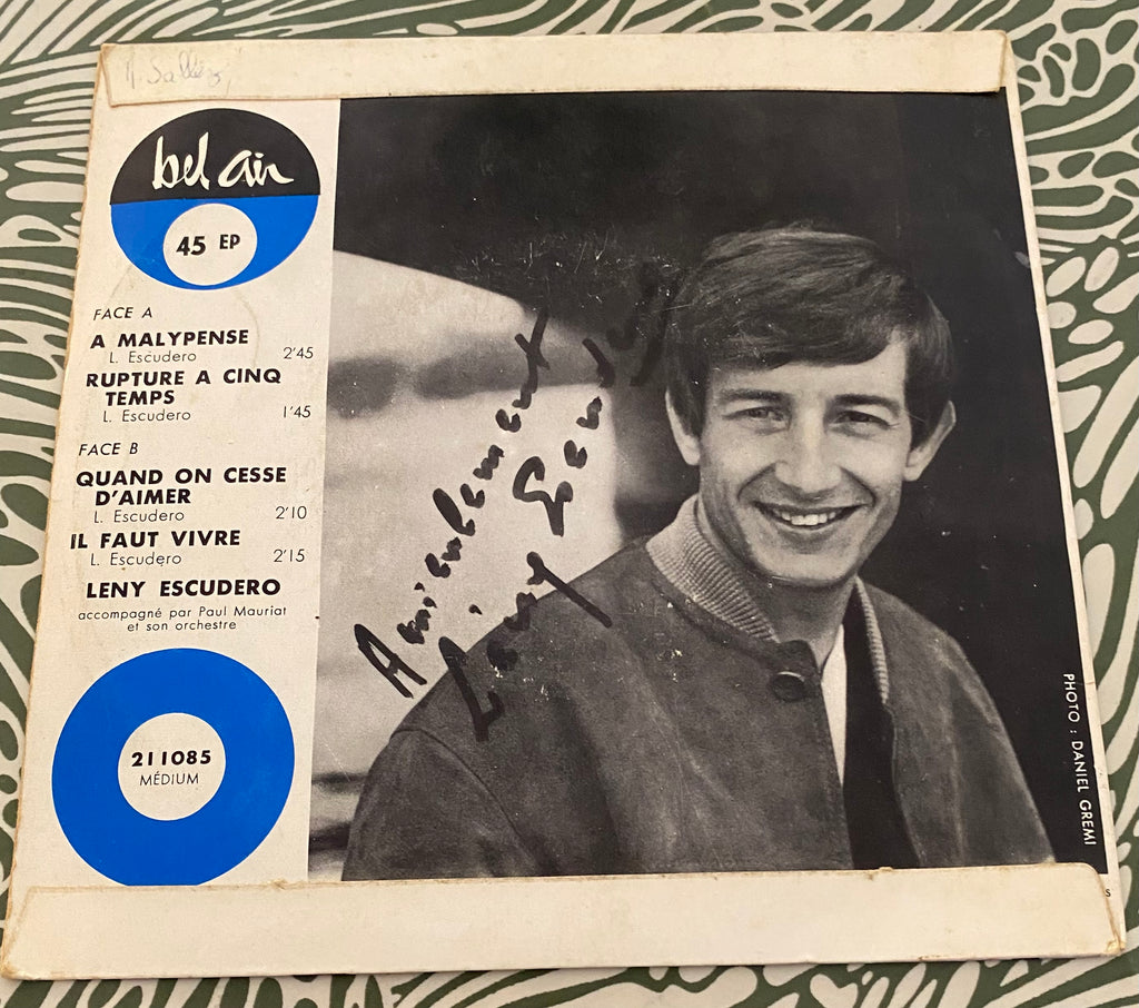 Disque vinyle 45 tours Leny Escudero. A Malypense
