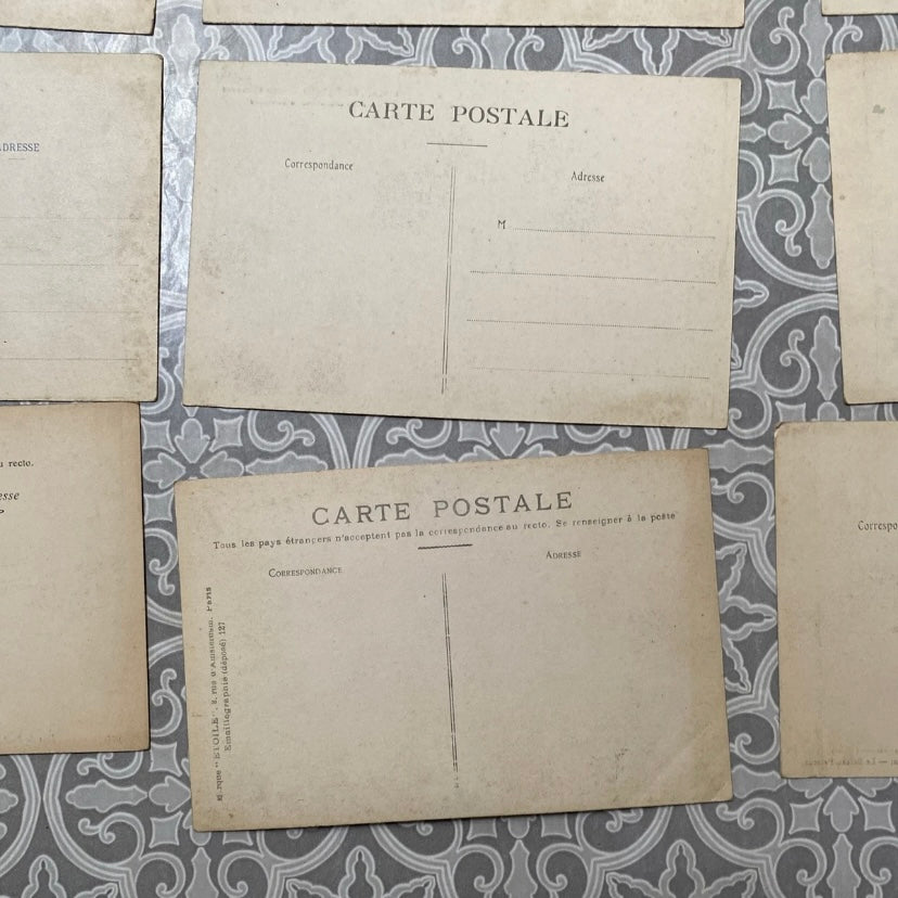 Cartes postales anciennes Paris Lot de 12 divers