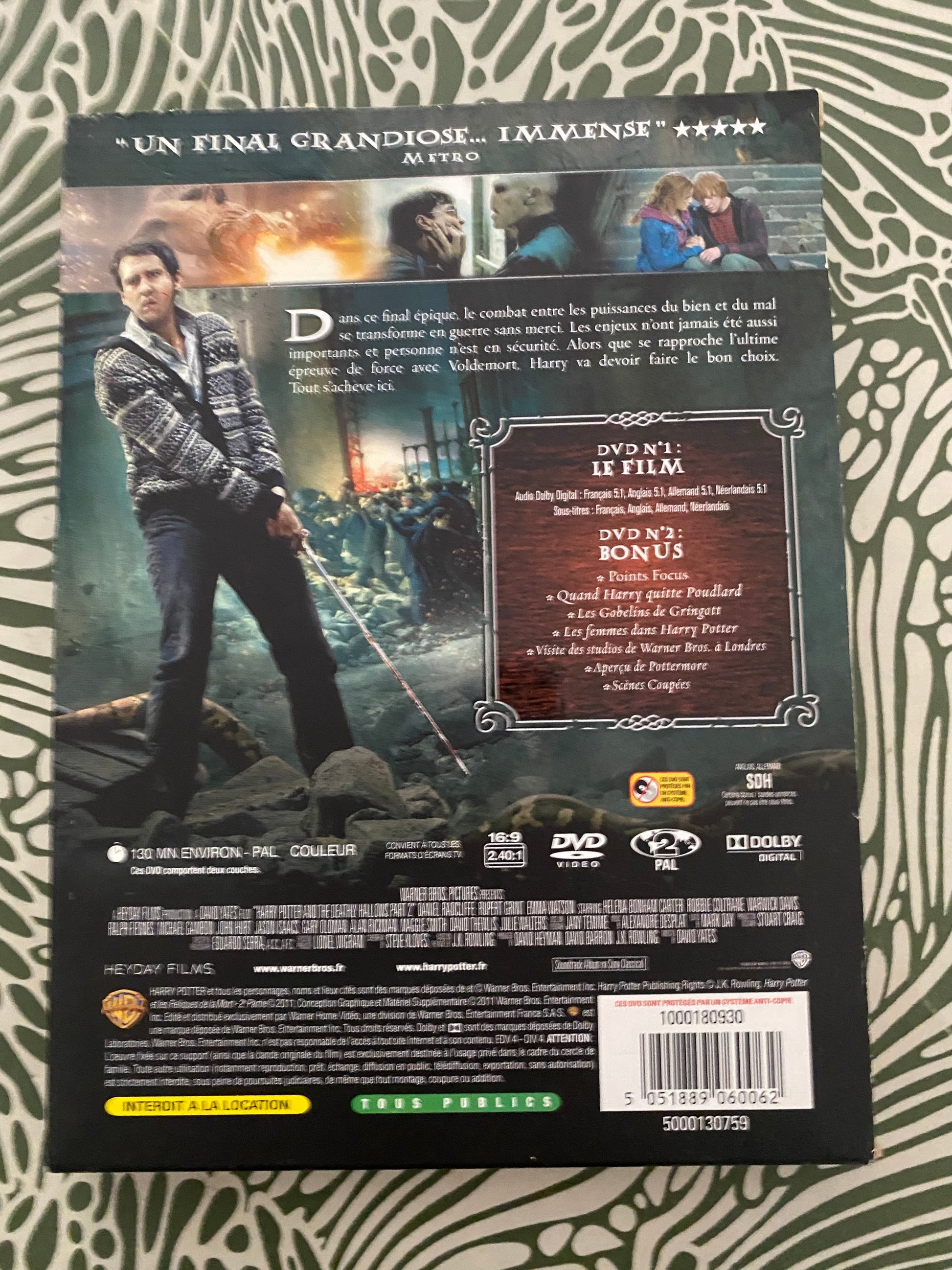 DVD Harry Potter et les reliques de la mort partie 2