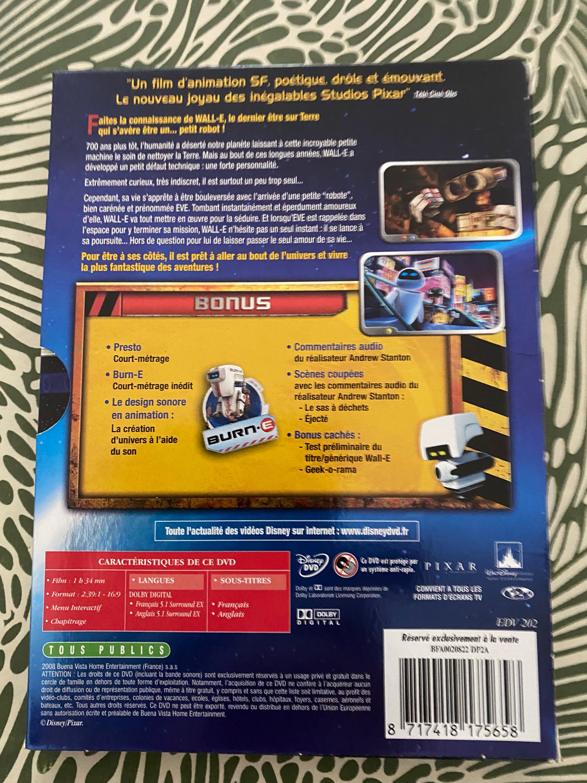 DVD Disney Pixar WALL-E