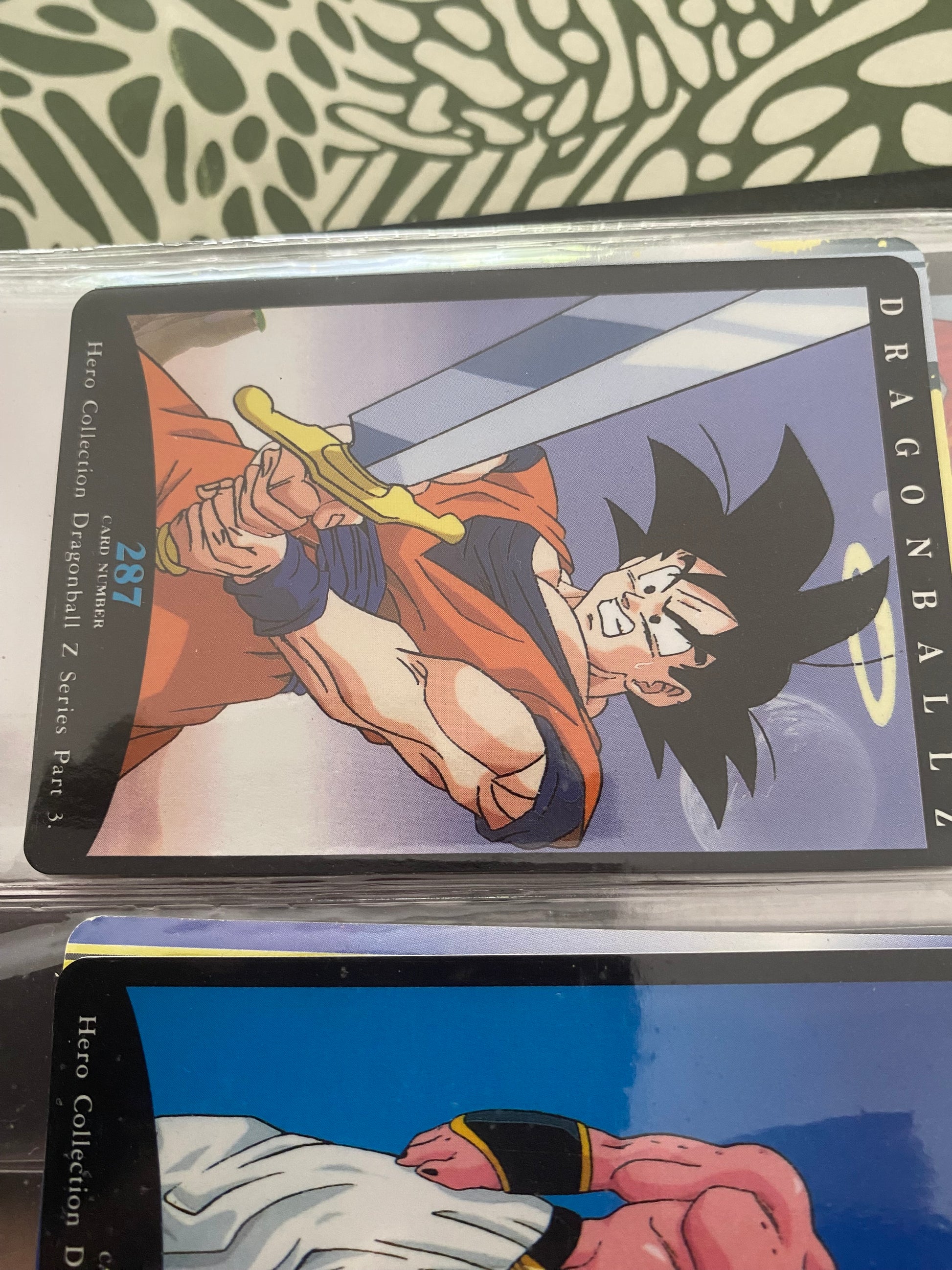 Dragon Ball Z part 3. Cartes de collection numéro 287.288.289.291. Lot de 4.