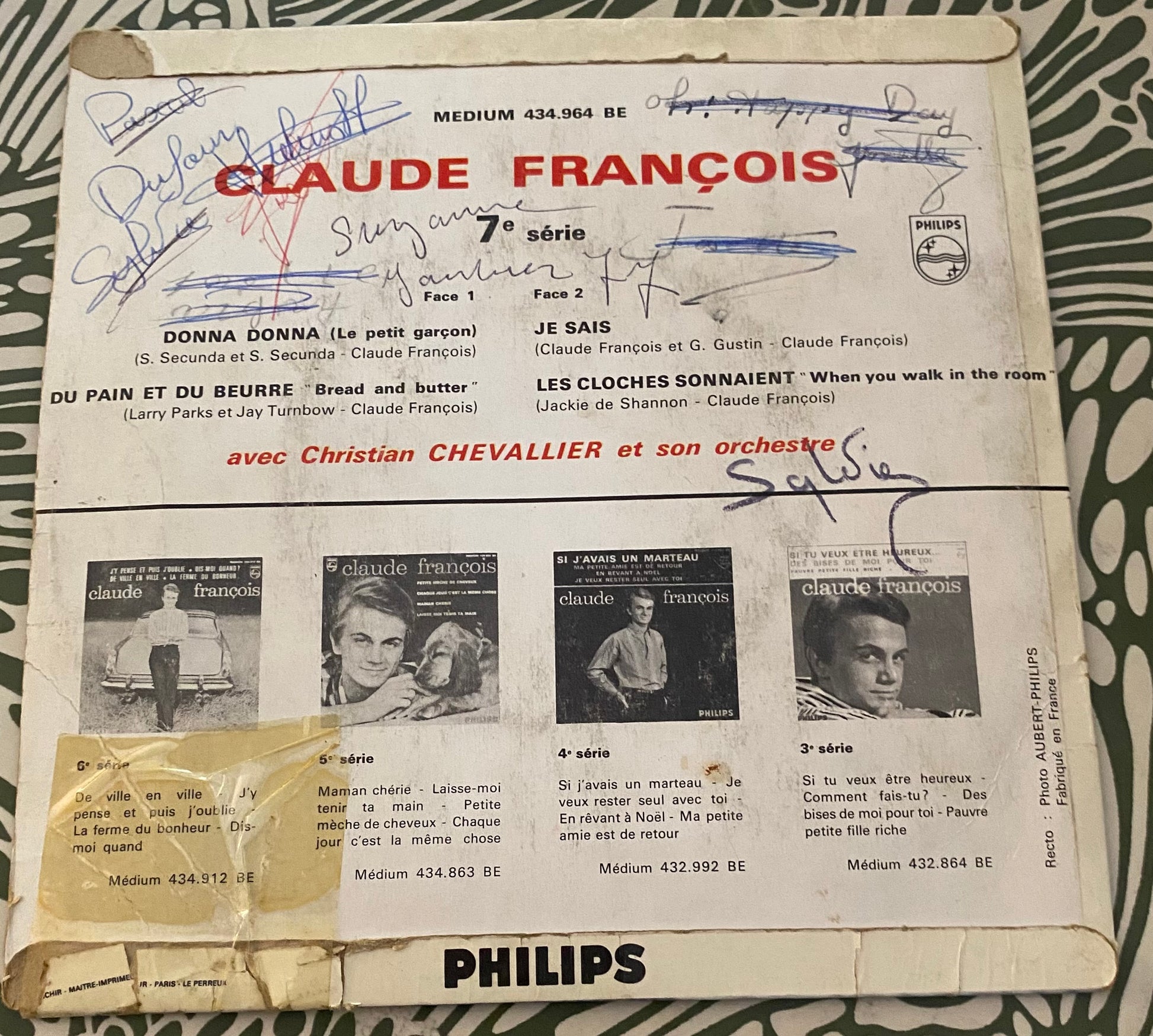 Disque vinyle 45 tours Claude François Donna Donna