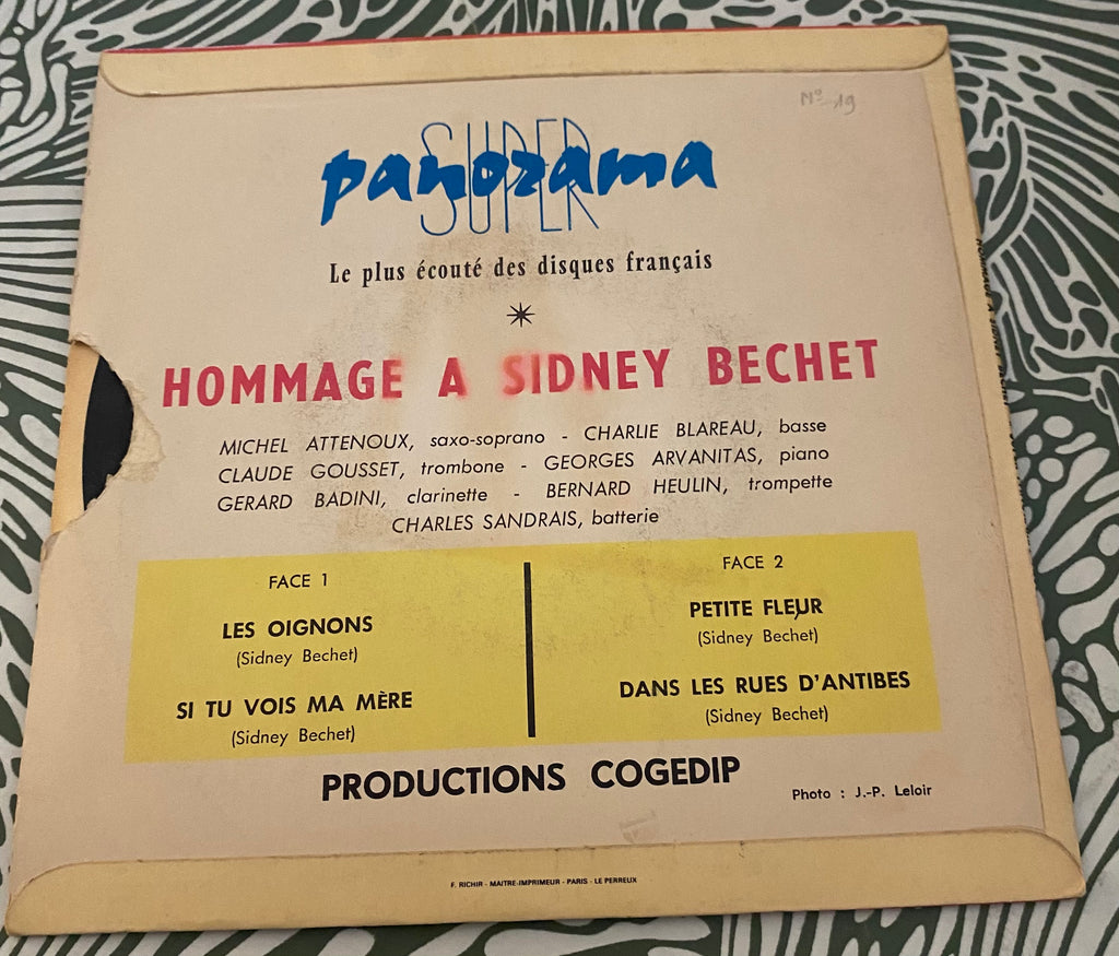 Disque vinyle 45 Tours Sydney Bechet. Hommage. Les oignons