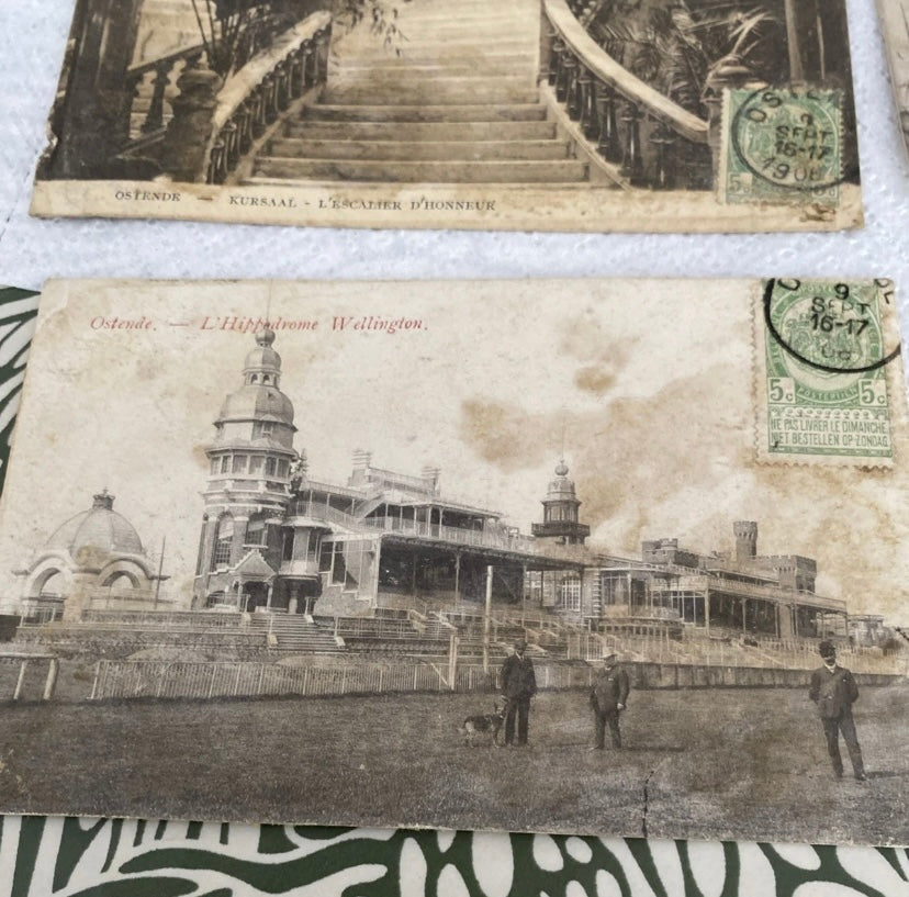 Cartes postales anciennes Ostende Lot de 4. Début 1900