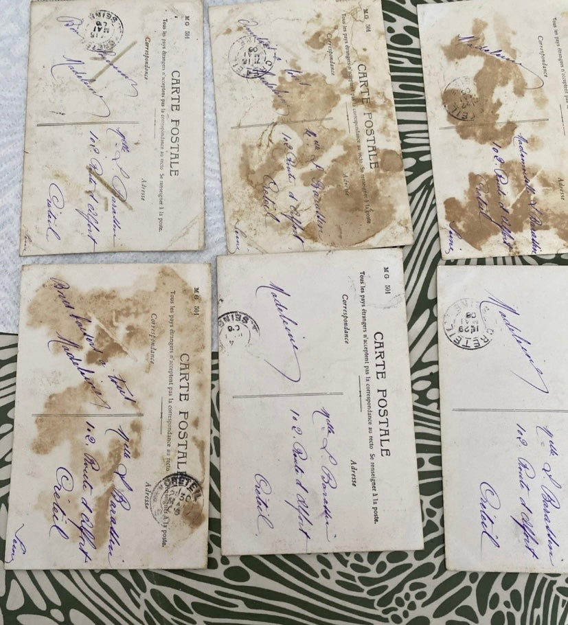 Cartes postales anciennes La Mattchiche Édition M. G. Lot de 6