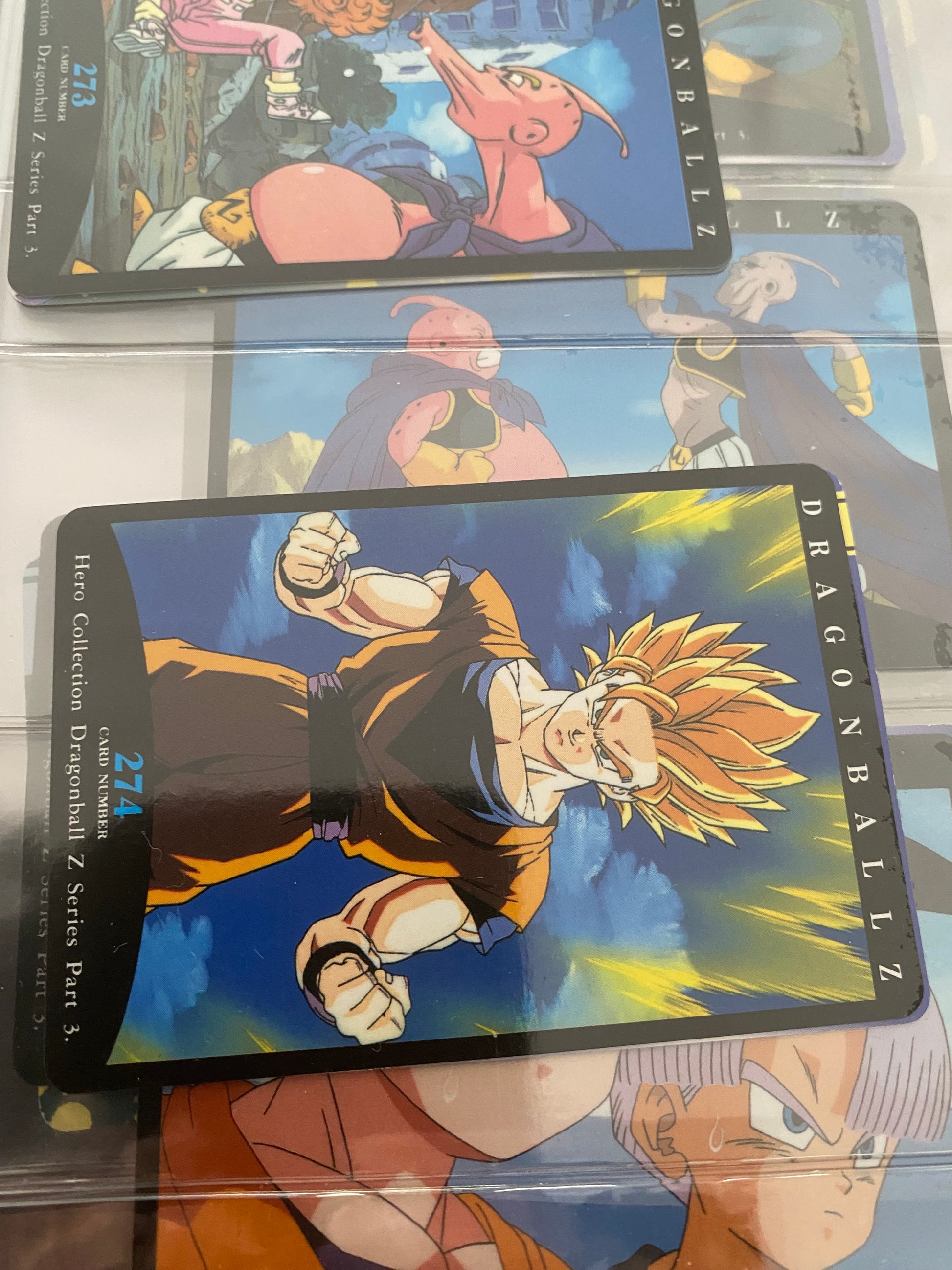 Dragon Ball Z part 3 cartes de collection numéro 273.274.275 Lot de 3