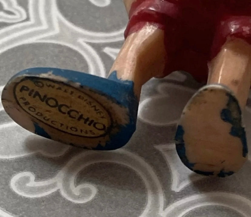 Figurine ancienne année 50-60 Pinocchio Walt Disney hauteur 7 cm