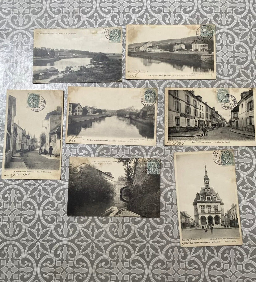Cartes postales anciennes La Ferté Sous Jouarre 1906 Lot de 7.