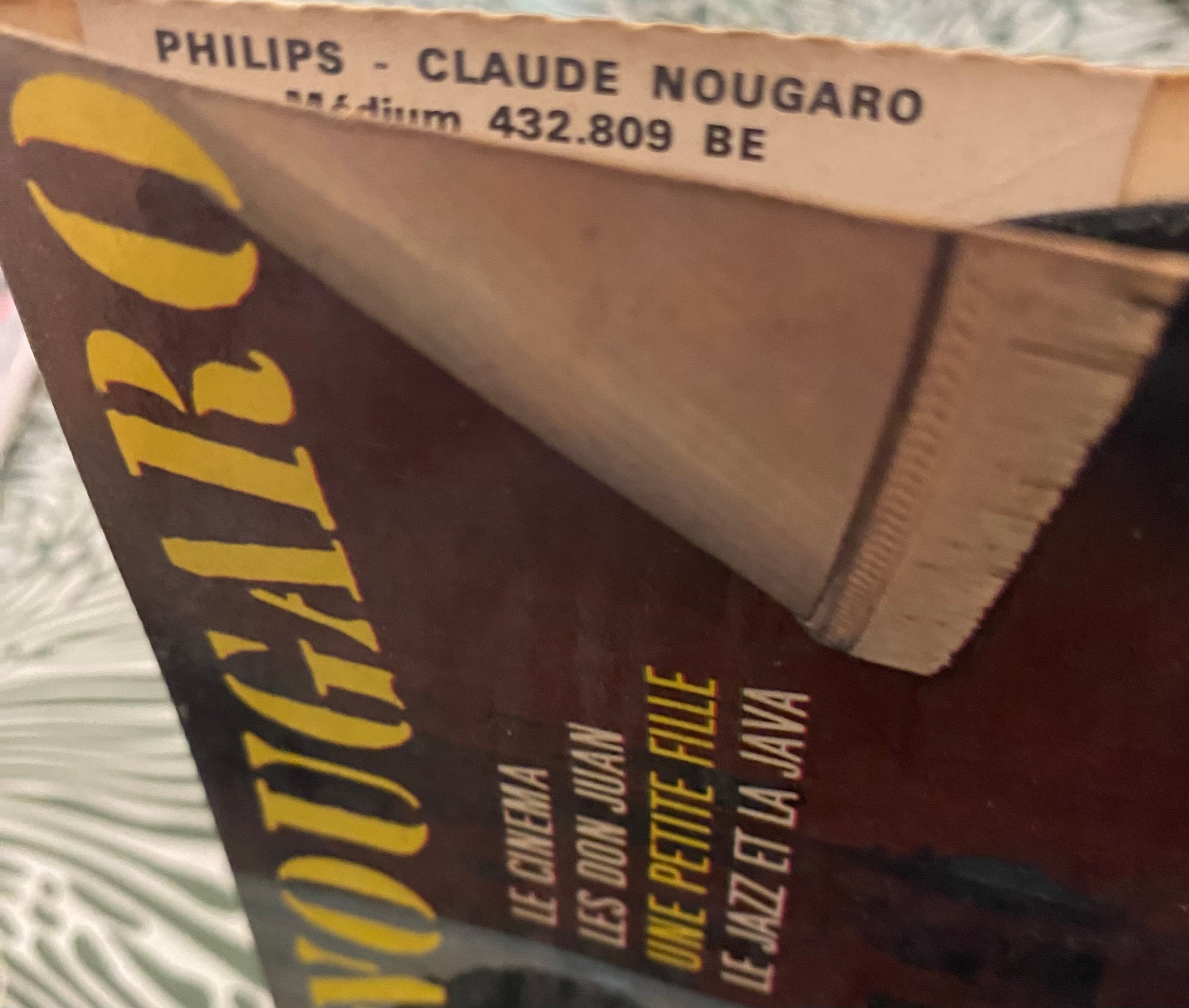 Disque vinyle 45 Tours Claude Nougaro. Le cinéma
