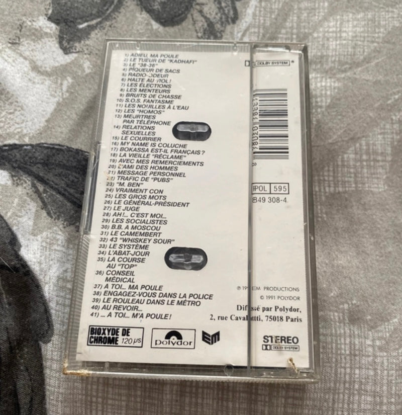 Cassette audio Coluche. RFM