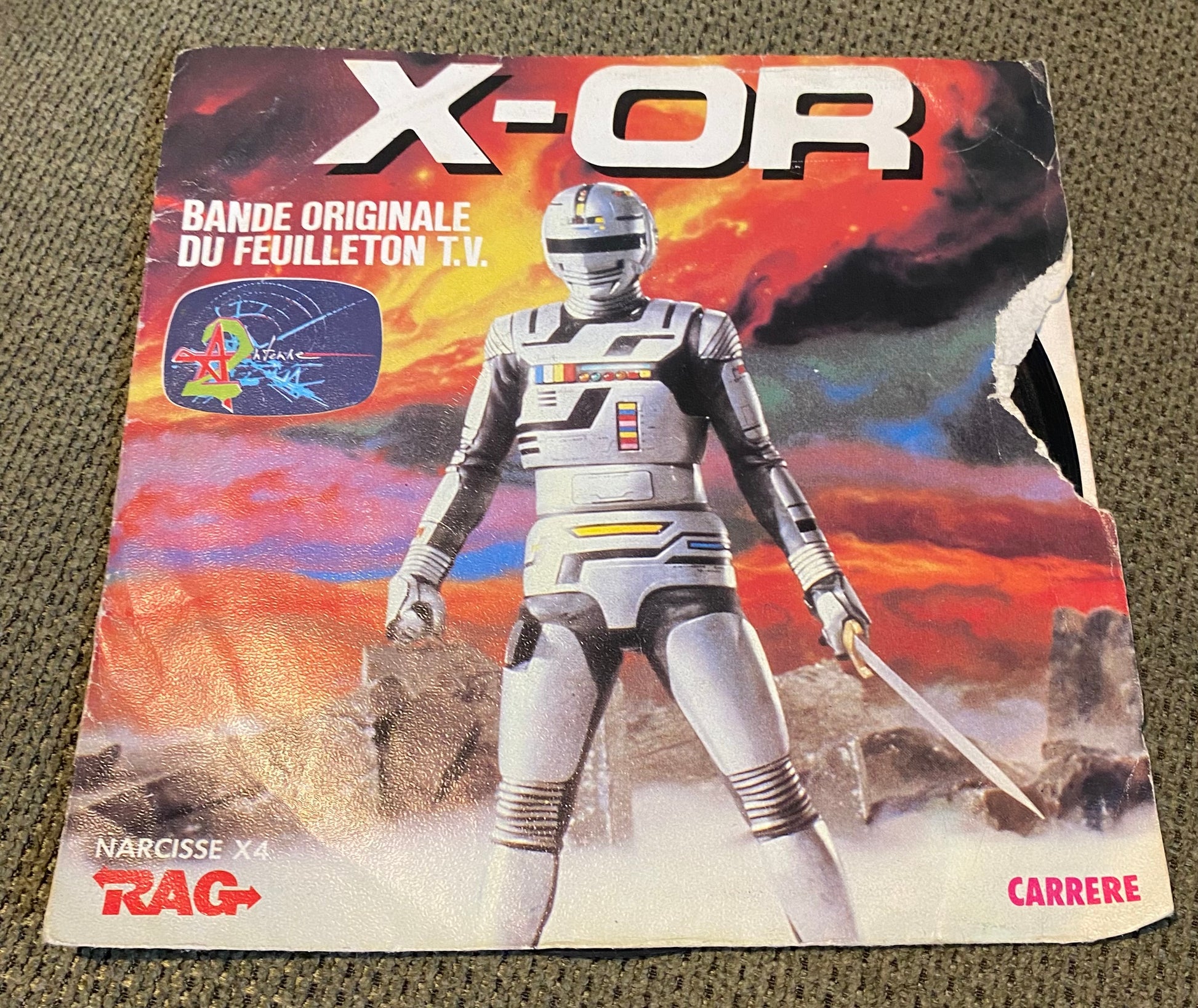 Disque vinyle 45 Tours X-OR bande originale du feuilleton Tv. A2