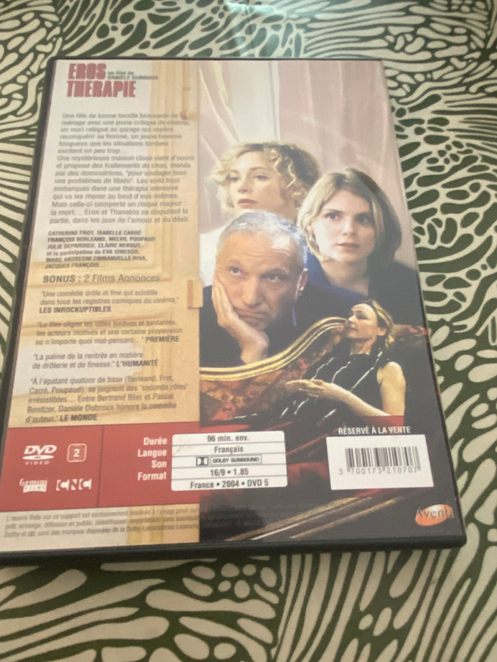 DVD film Éros Thérapie