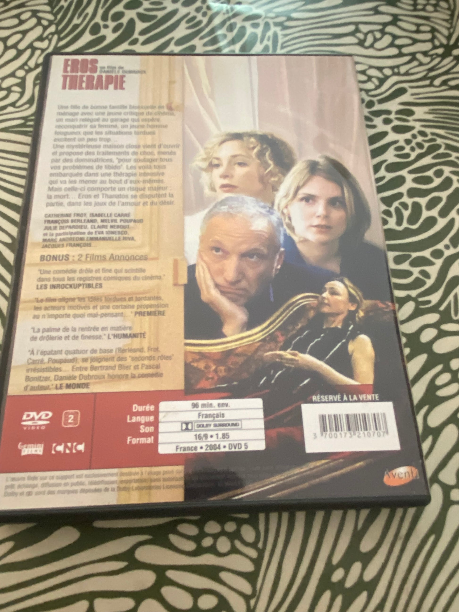 DVD film Éros Thérapie