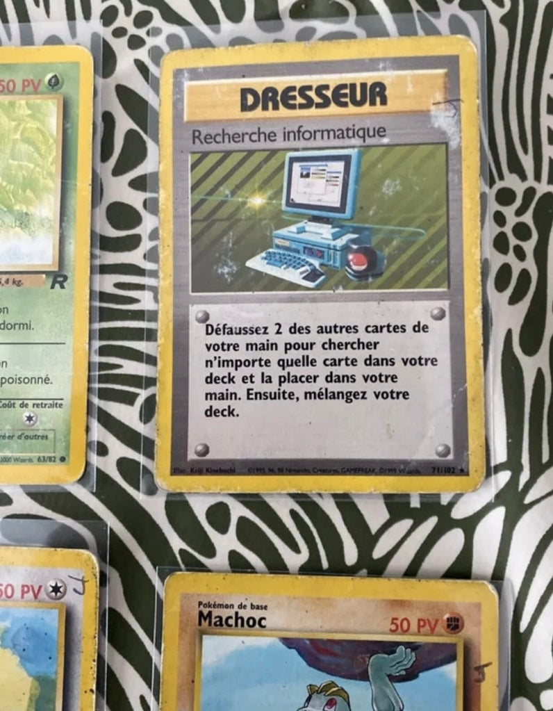Cartes de collection anciennes Pokémon 1ere génération Nintendo 1999 Lot de 11