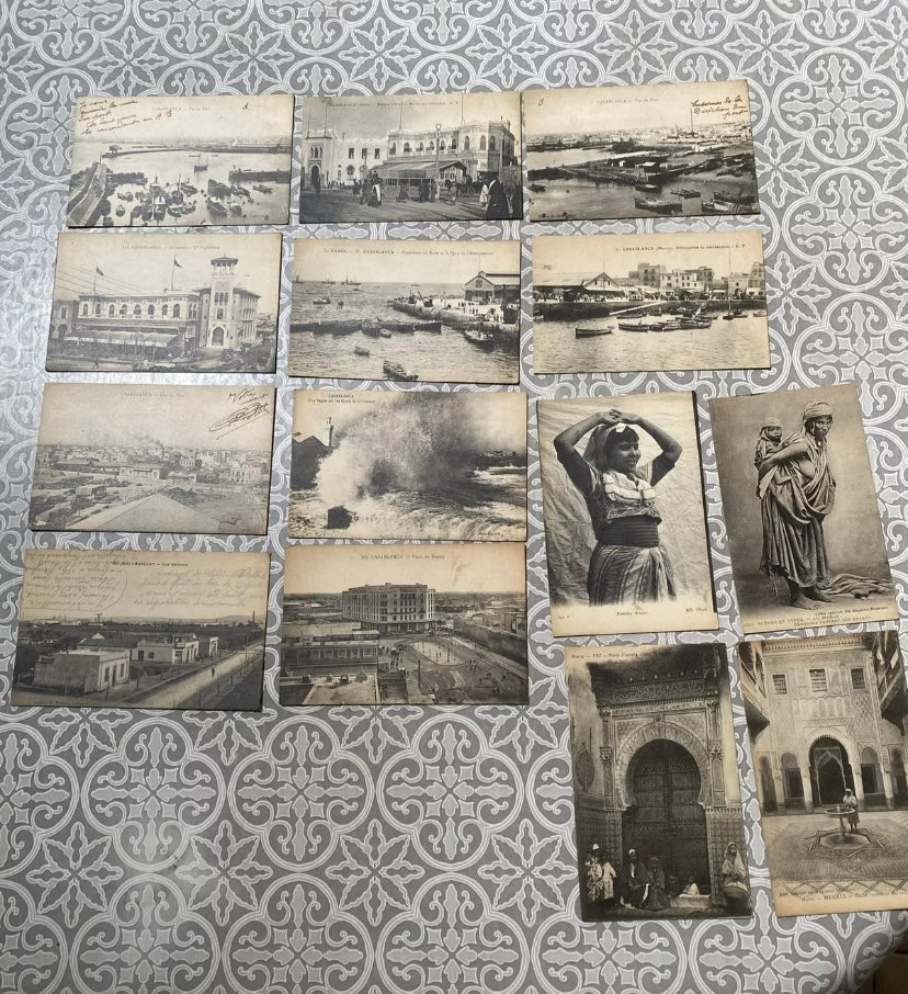 Cartes postales anciennes Maroc Lot de 14