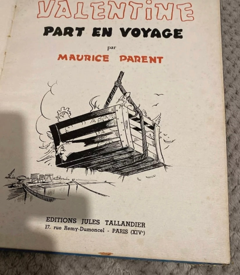 Livre enfant ancien Valentine part en vacances. M. Parent 1951